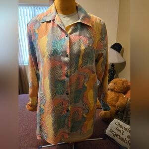 Vintage Men's Robert Stock Limited 100% Silk Shirt